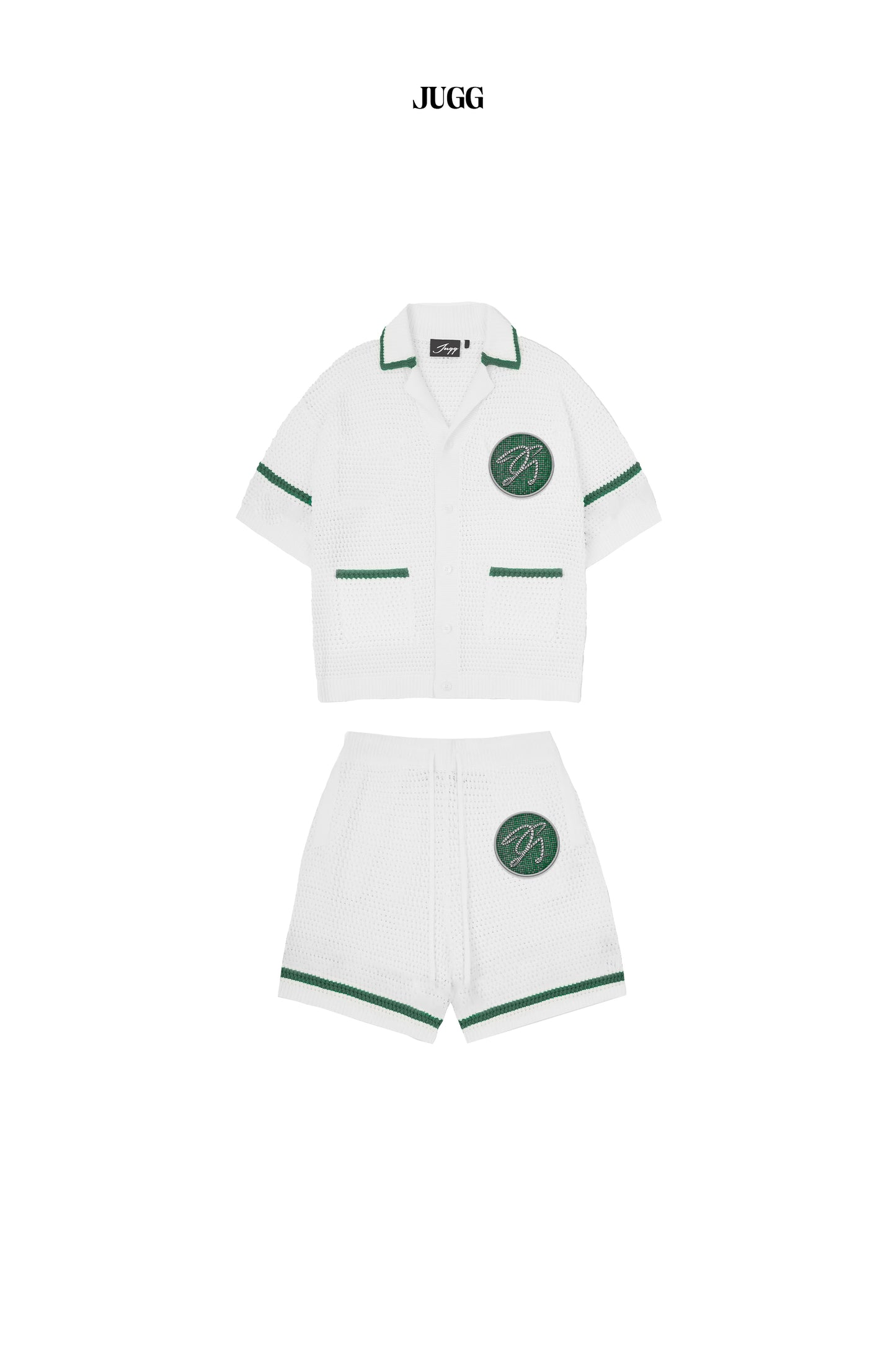 TRICOTÉE SET - WHITE & WIMBLEDON GREEN