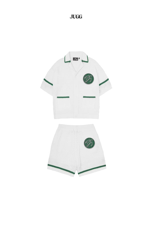 TRICOTÉE SET - WHITE & WIMBLEDON GREEN