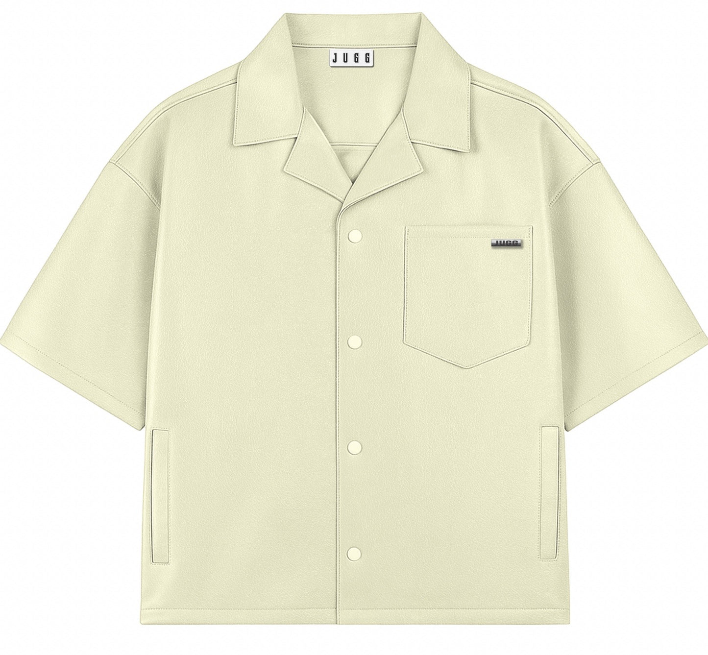LEATHER SHIRT - OFF WHITE