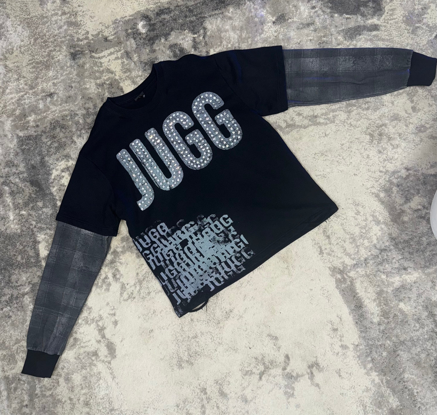 IKETERU 2 LAYER SWEATSHIRT - BLACK