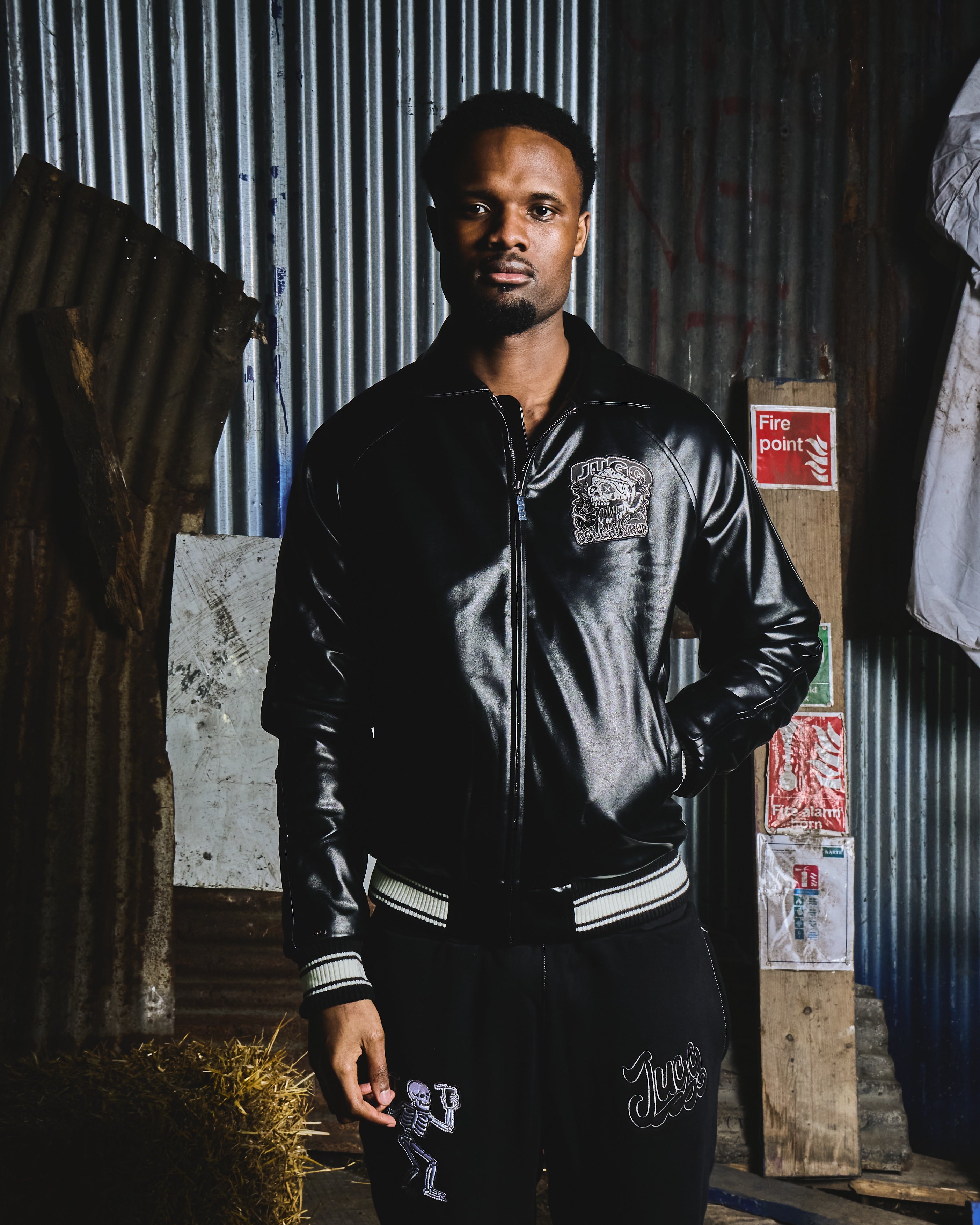 COUGHSYRUP LEATHER JACKET - BLACK – JUGG CLOTHIN