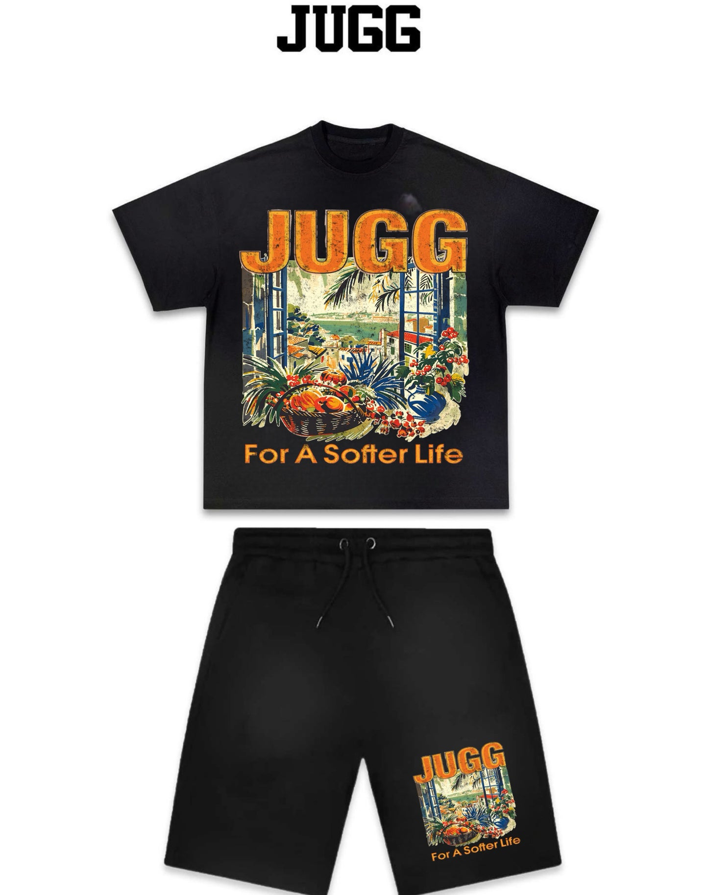 FOR A SOFTER LIFE SET - BLACK/ORANGE