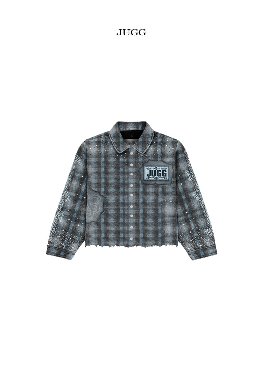 ANARCHY FLANNEL - WATER BLUE & ASH BLACK