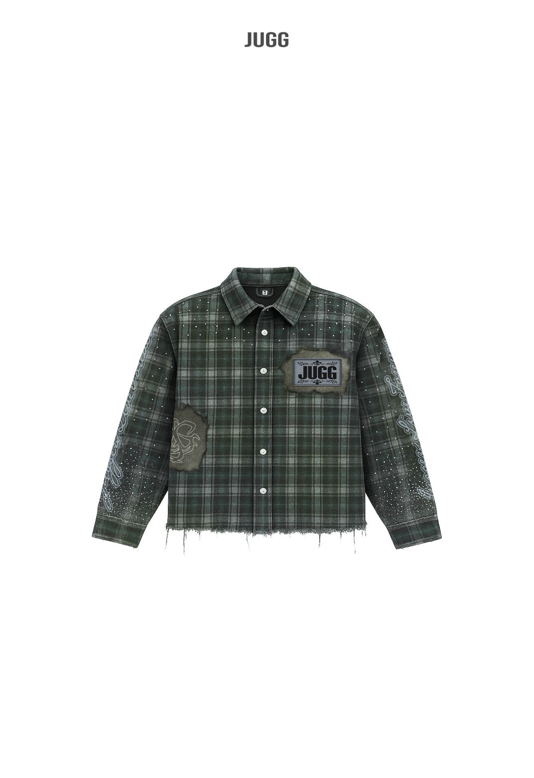 ANARCHY FLANNEL - NEWSPAPER IVY GREEN & STONE BLUE