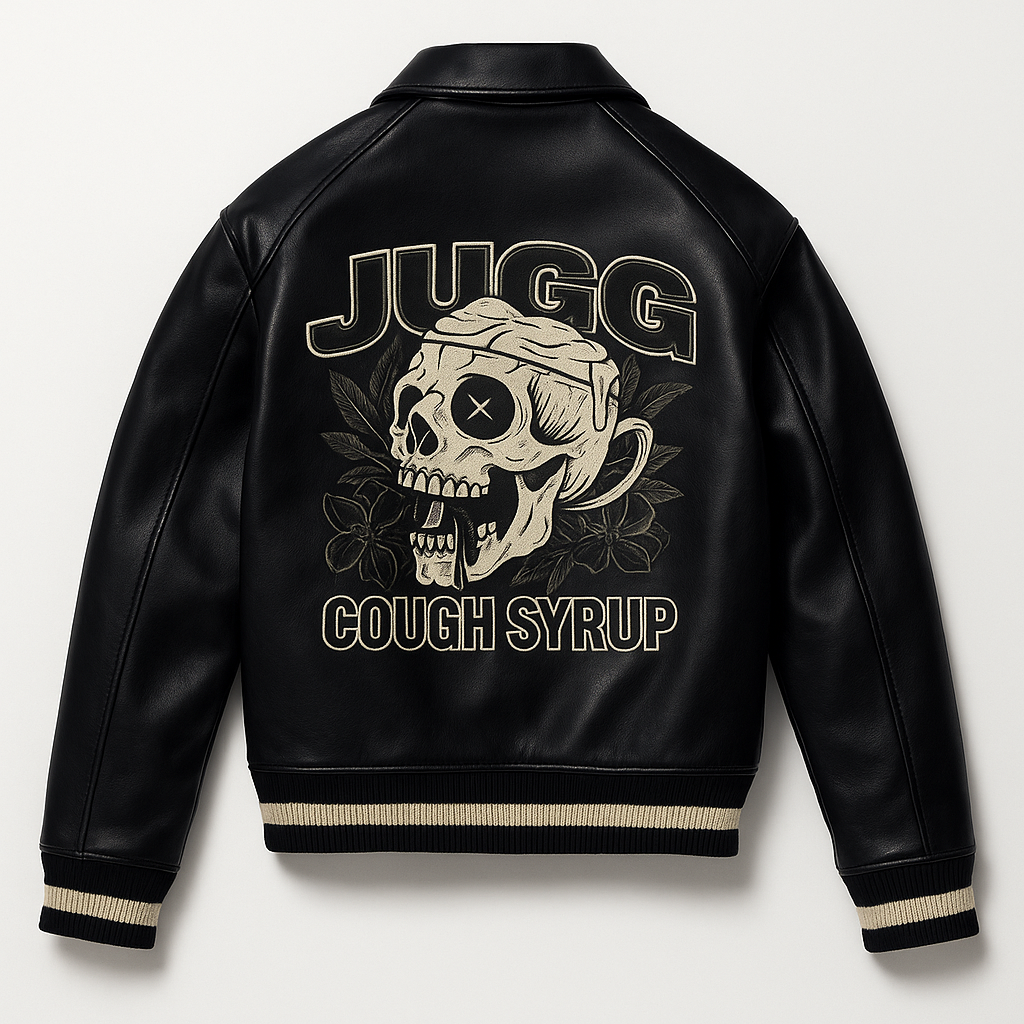 Coughsyrup Leather Jacket - Black