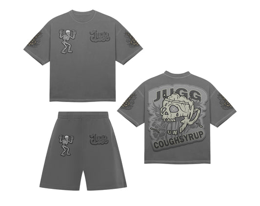 COUGHSYRUP SHORTSET - STEEL GREY