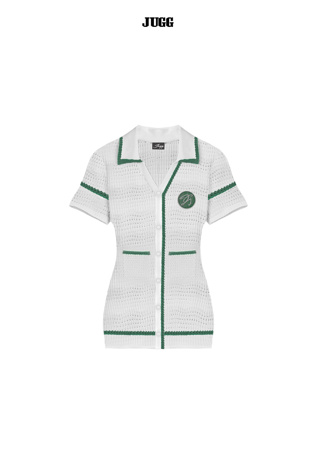 TRICOTÉE HERS - WHITE WIMBLEDON GREEN