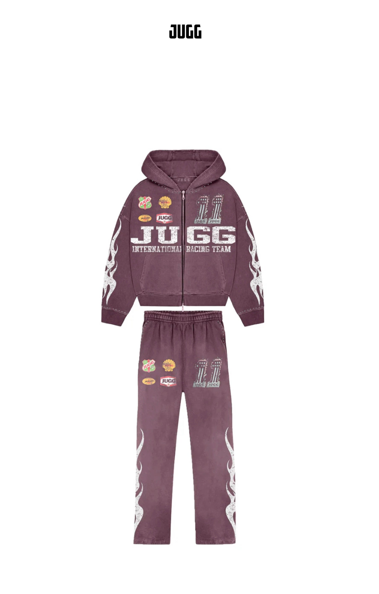 ‘FUELLED UP' TRACKSUIT - MAROON/BURGUNDY