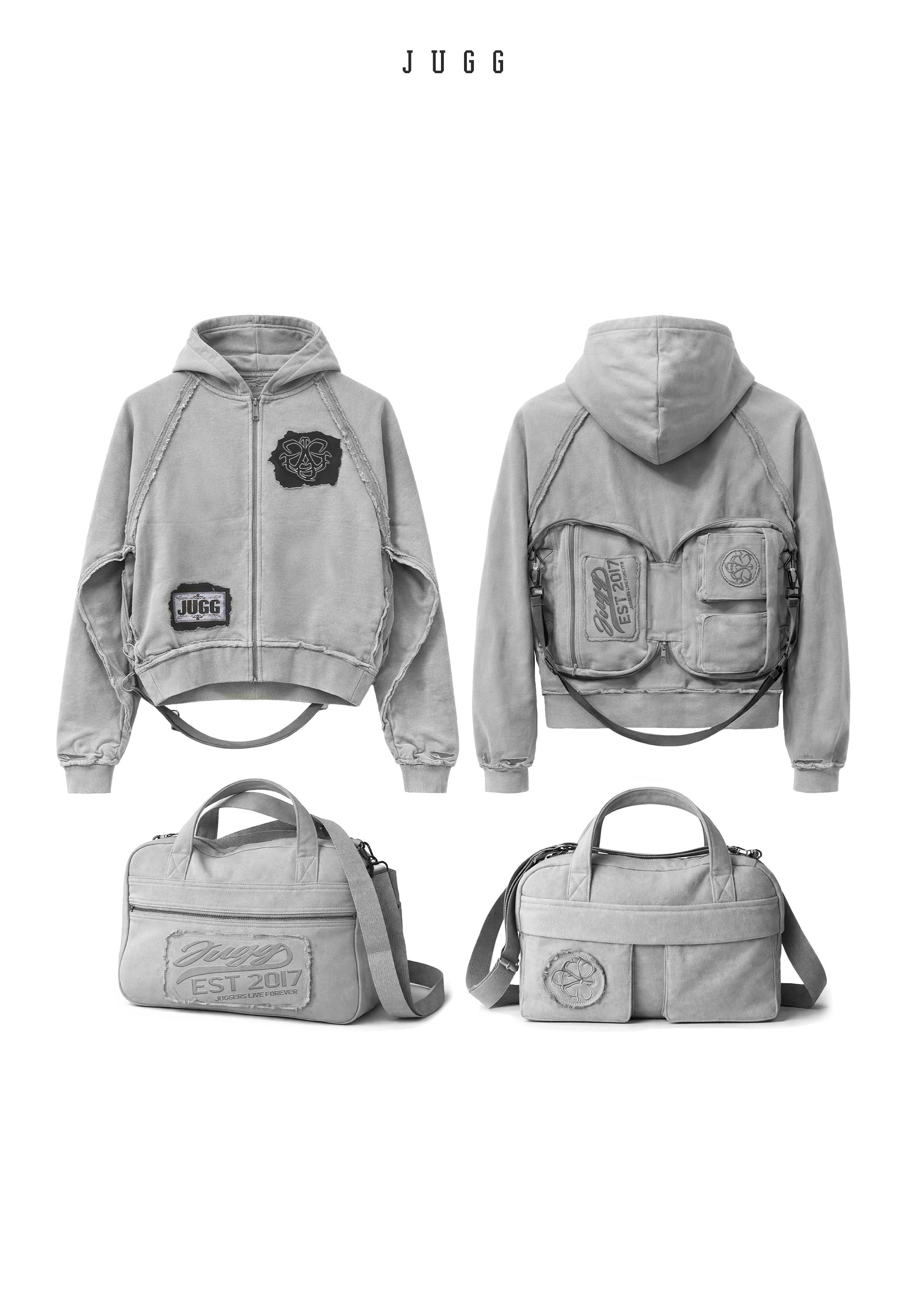 THE ALCHEMY HOODY & BAG - ACIDGREY