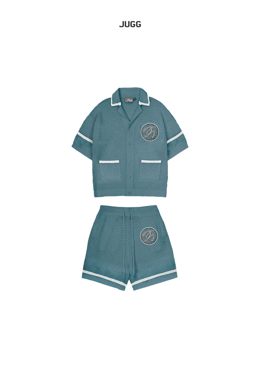 TRICOTÉE SET - TEAL WHITE