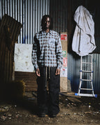 ANARCHY FLANNEL - WATER BLUE & ASH BLACK