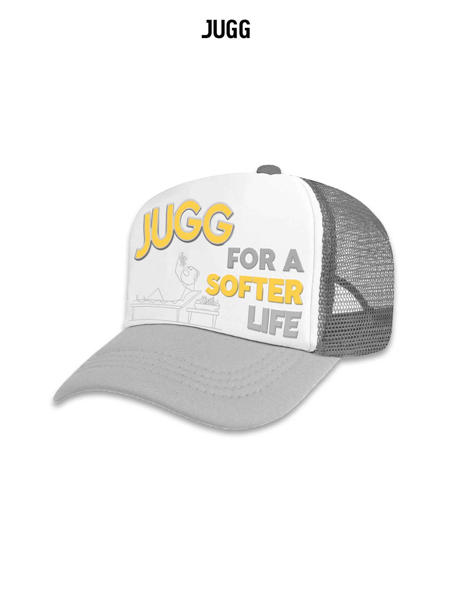 SOFTER LIFE CAP - GREY x YELLOW