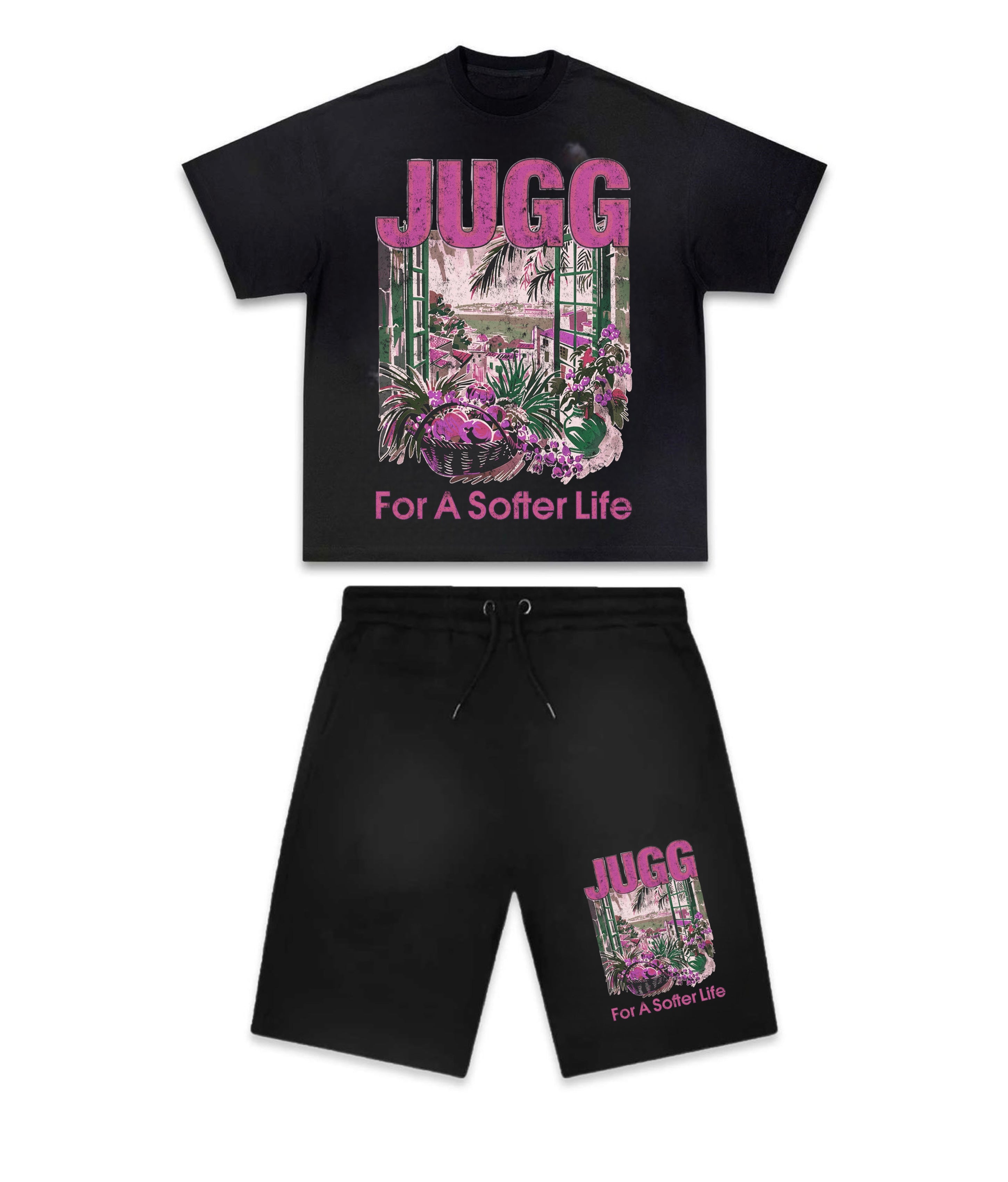 FOR A SOFTER LIFE SET - BLACK/PURPLE