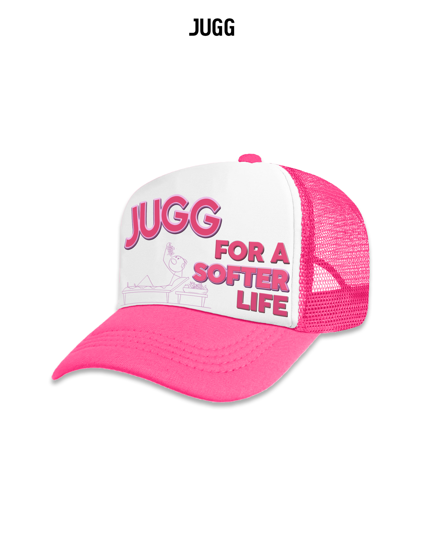 SOFTER LIFE CAP - WHITE & PINK