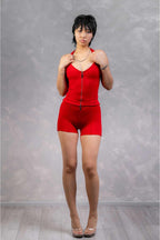 “ZIP ME DOWN” SHORTSET - SEXY RED