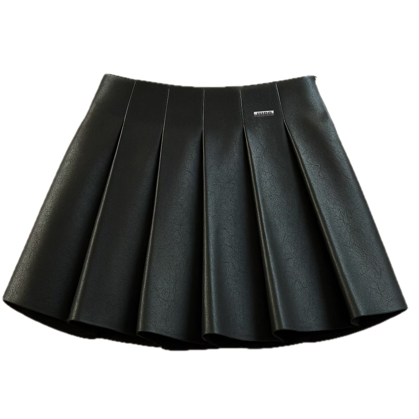 LEATHER PLEATED SKORT