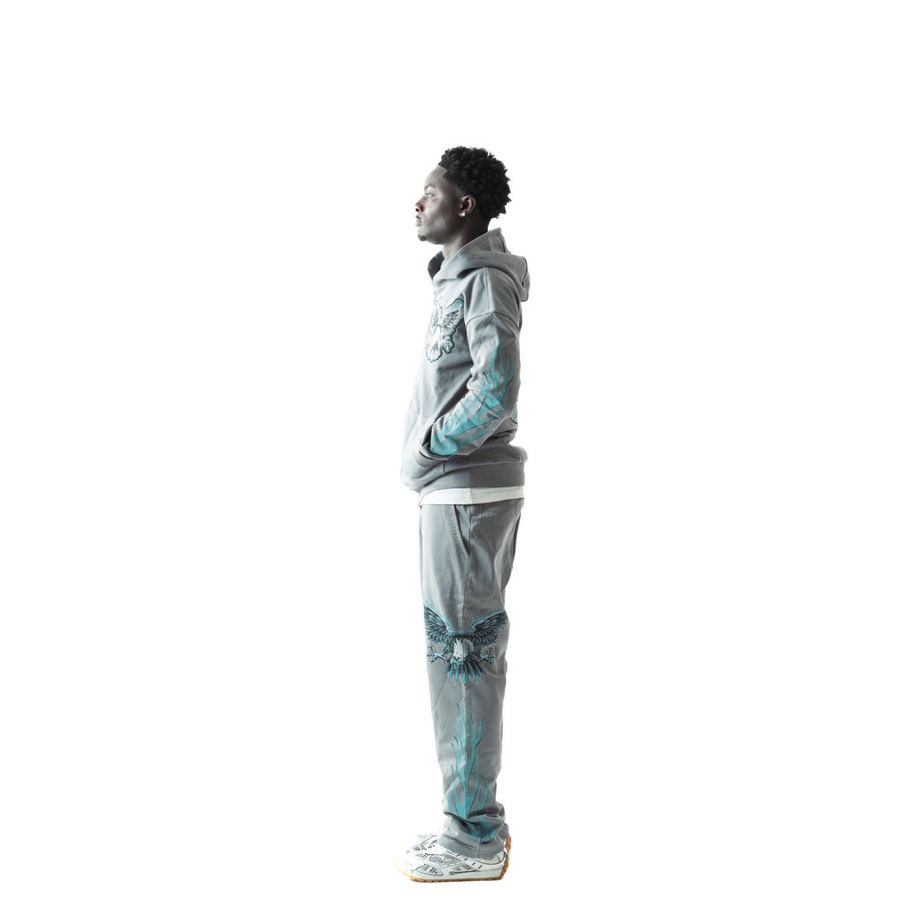 SUR LA LUNE TRACKY - GREY & ICE BLUE