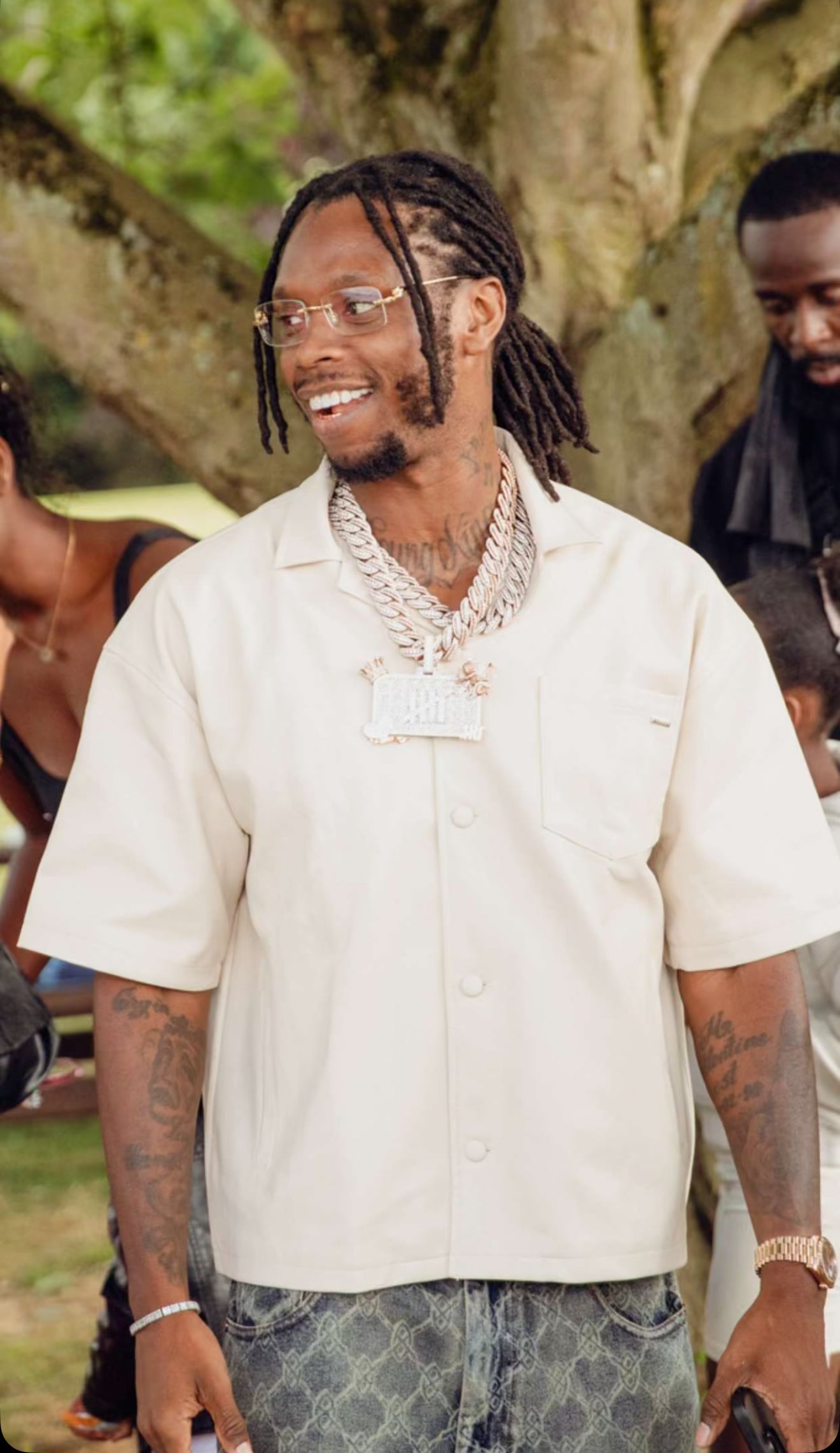 LEATHER SHIRT - OFF WHITE