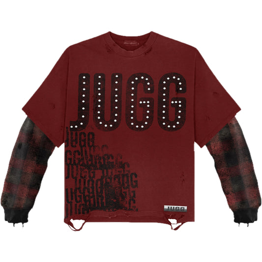 IKETERU 2 LAYER SWEATSHIRT - RED