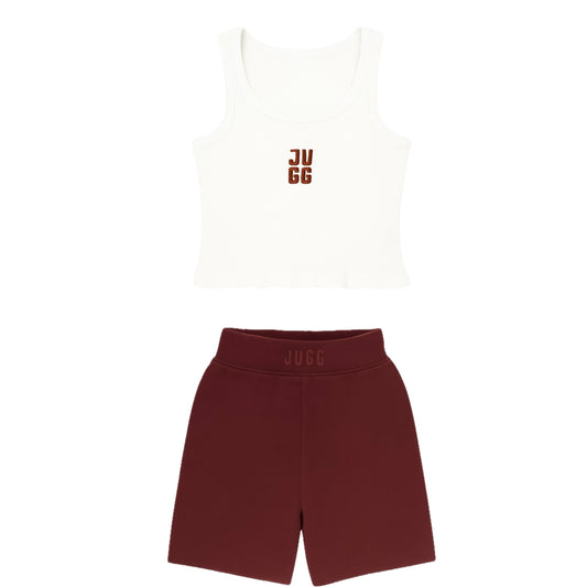 SCOOP NECK & SHORTS SET - COCOA CRUSH