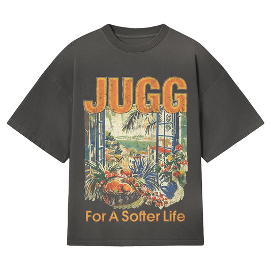 FOR A SOFTER LIFE T-SHIRT - BLACK