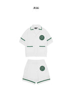TRICOTÉE SET - WHITE & WIMBLEDON GREEN