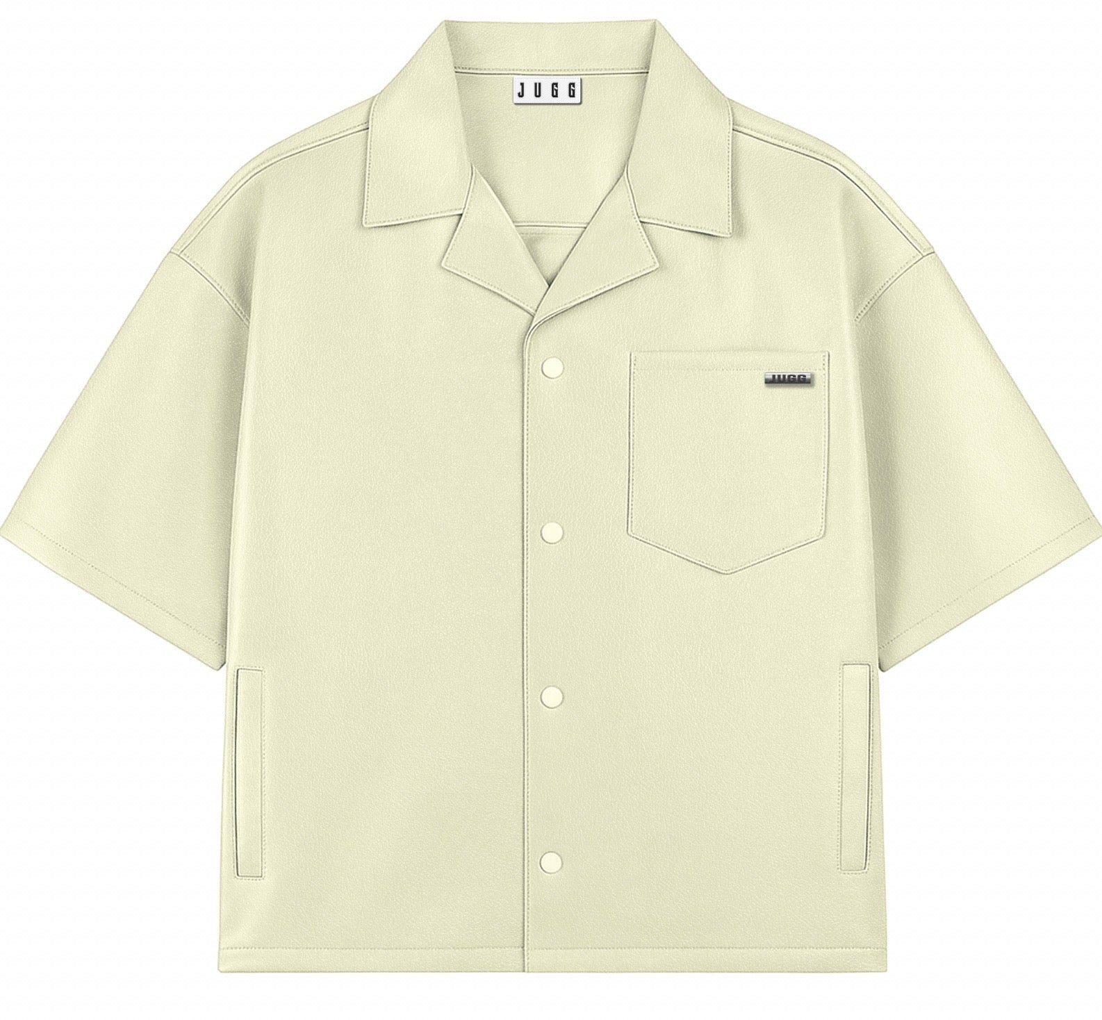 LEATHER SHIRT - OFF WHITE