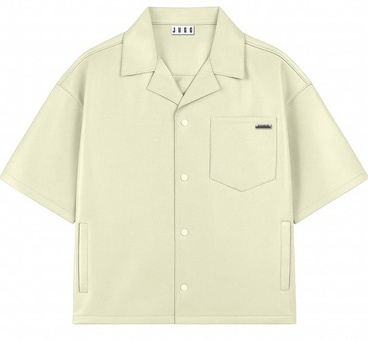 LEATHER SHIRT - OFF WHITE