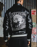 COUGHSYRUP LEATHER JACKET - OIL BLACK
