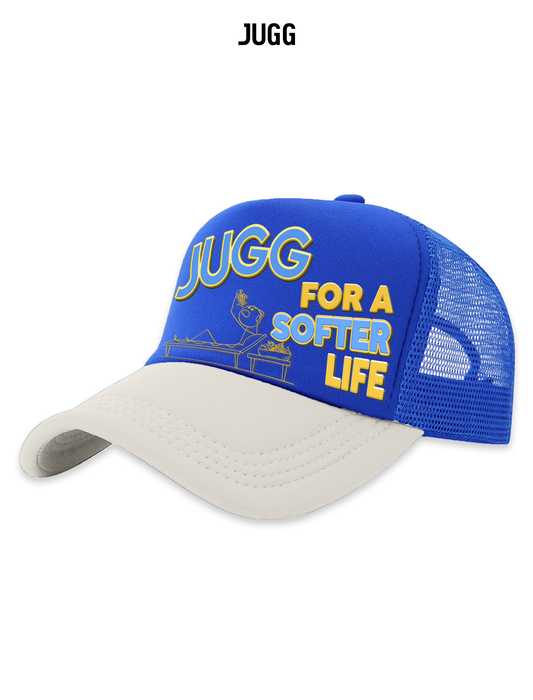 SOFTER LIFE CAP - BLUE & CREAM