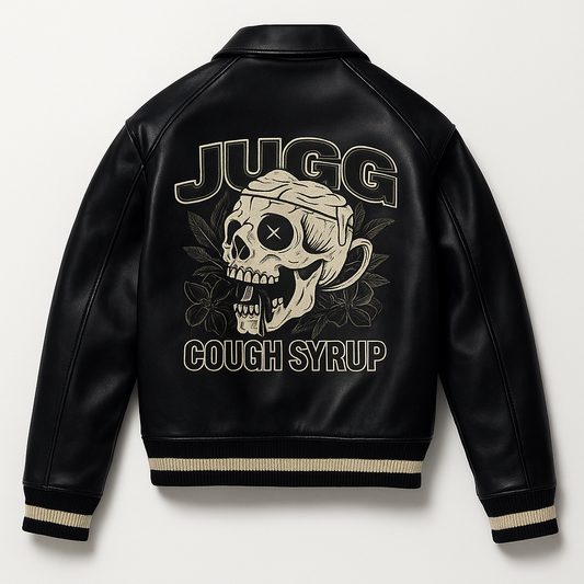 Coughsyrup Leather Jacket - Black
