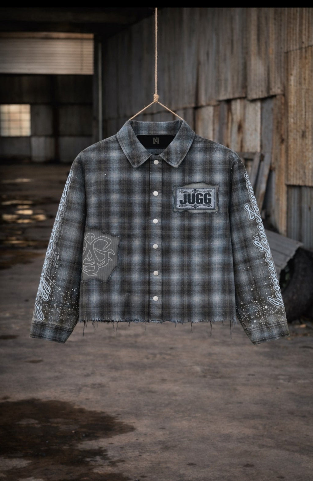 ANARCHY FLANNEL - WATER BLUE & ASH BLACK