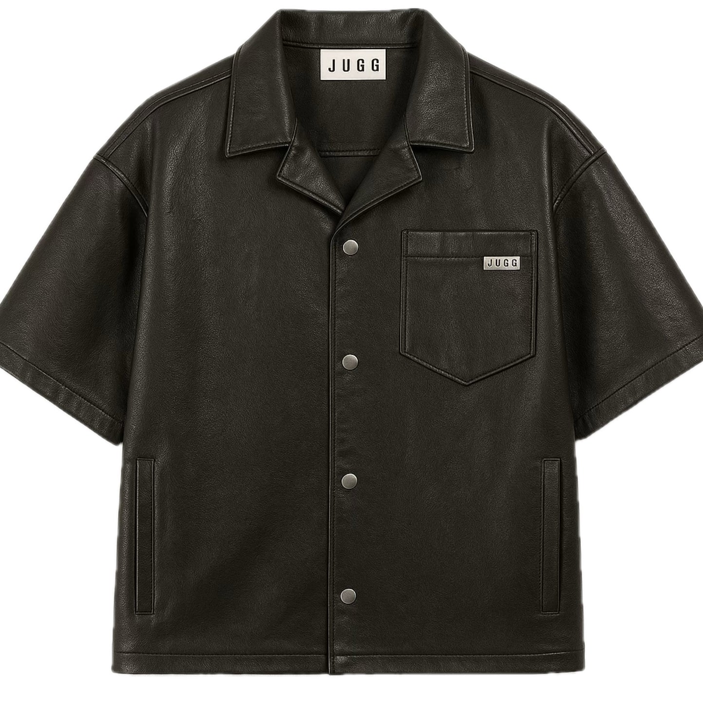 LEATHER SHIRT - BLACK