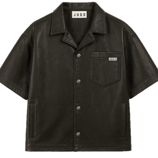 LEATHER SHIRT - BLACK
