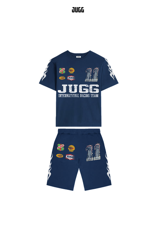 'Fuelled Up' Short Sets - Navy Blue