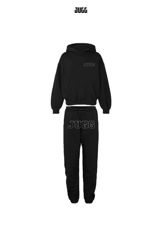 Oversized Hooded Jugg ‘Cosy’ Tracky - Black x Black