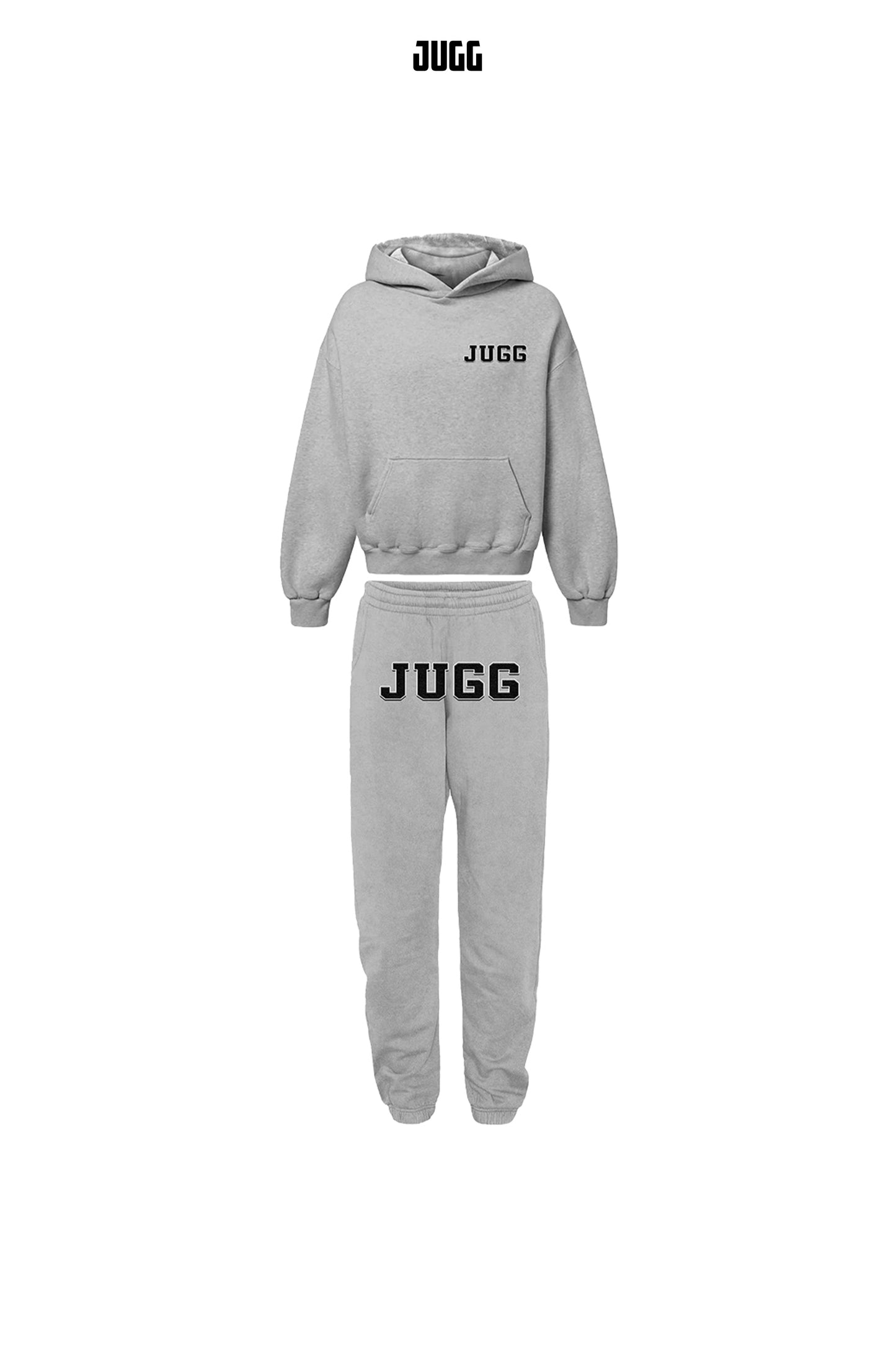 Oversized Hooded Jugg ‘Cosy’ Tracky - Grey x Black