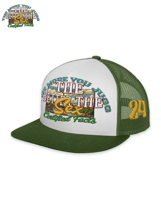 MONEY GREEN BETTER S*X FITTED TRUCKER