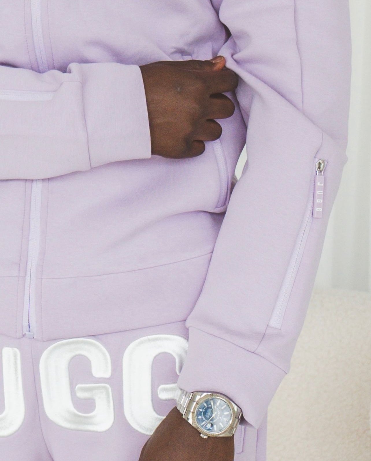 JUGG Track Fleece Short Sets - Lilac