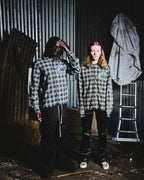 ANARCHY FLANNEL - WATER BLUE & ASH BLACK
