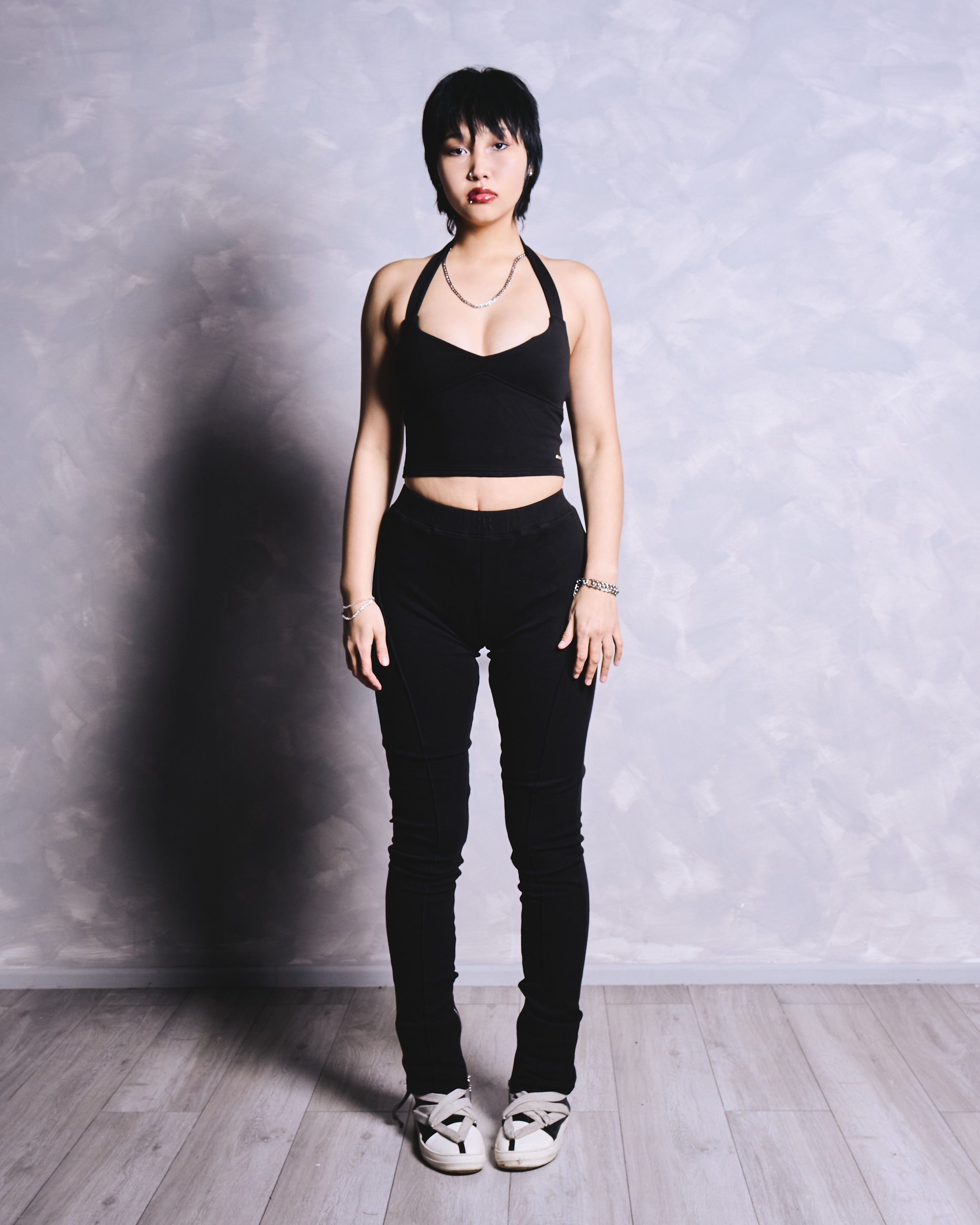 "HALTER VEST" LEGGING SET - SHADOW MIST