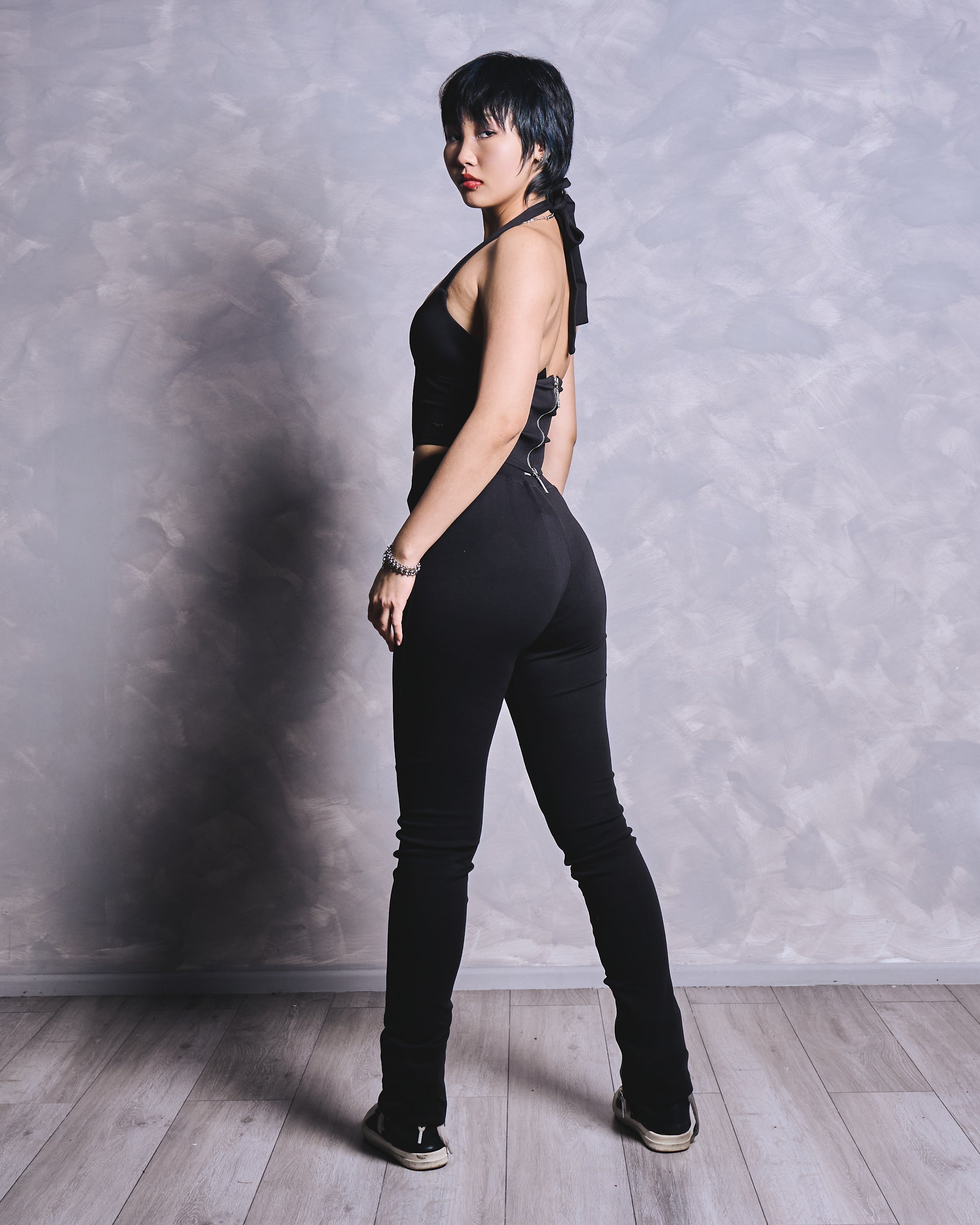 "HALTER VEST" LEGGING SET - SHADOW MIST