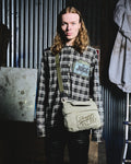 ANARCHY FLANNEL - NEWSPAPER IVY GREEN & STONE BLUE