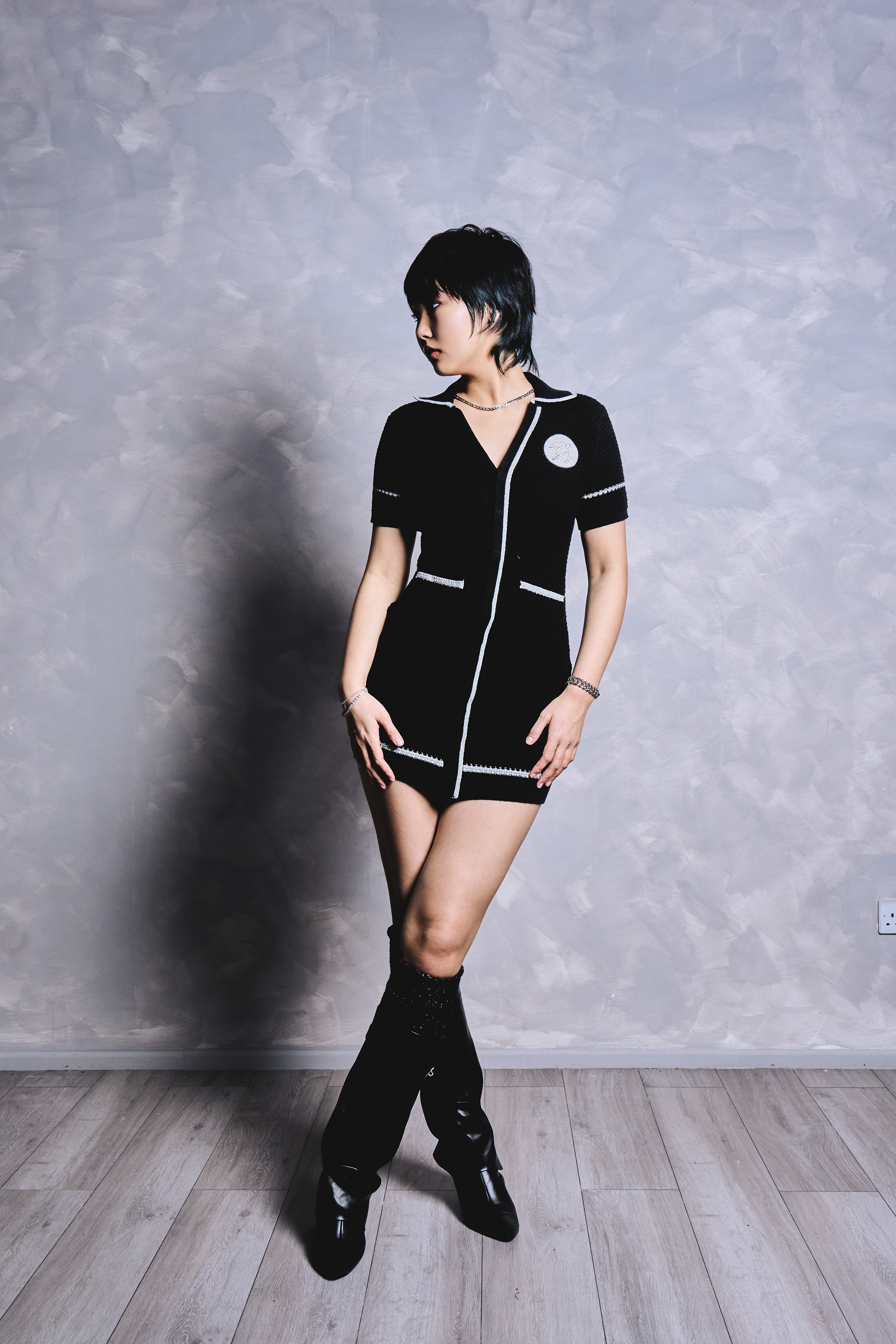 TRICOTÉE HERS - BLACK GREY