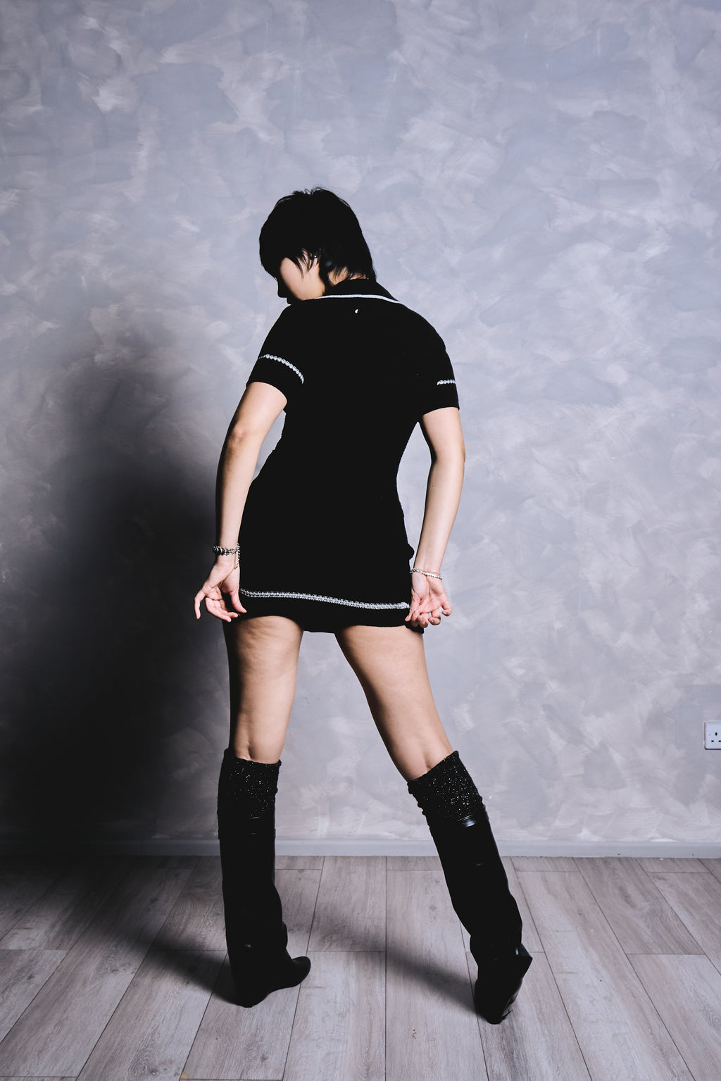 TRICOTÉE HERS - BLACK GREY