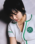 TRICOTÉE HERS - WHITE WIMBLEDON GREEN