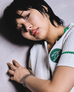 TRICOTÉE HERS - WHITE WIMBLEDON GREEN