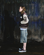 PRE ORDER - JUGGERS LIVE FOREVER VARSITY JACKET - BROWN