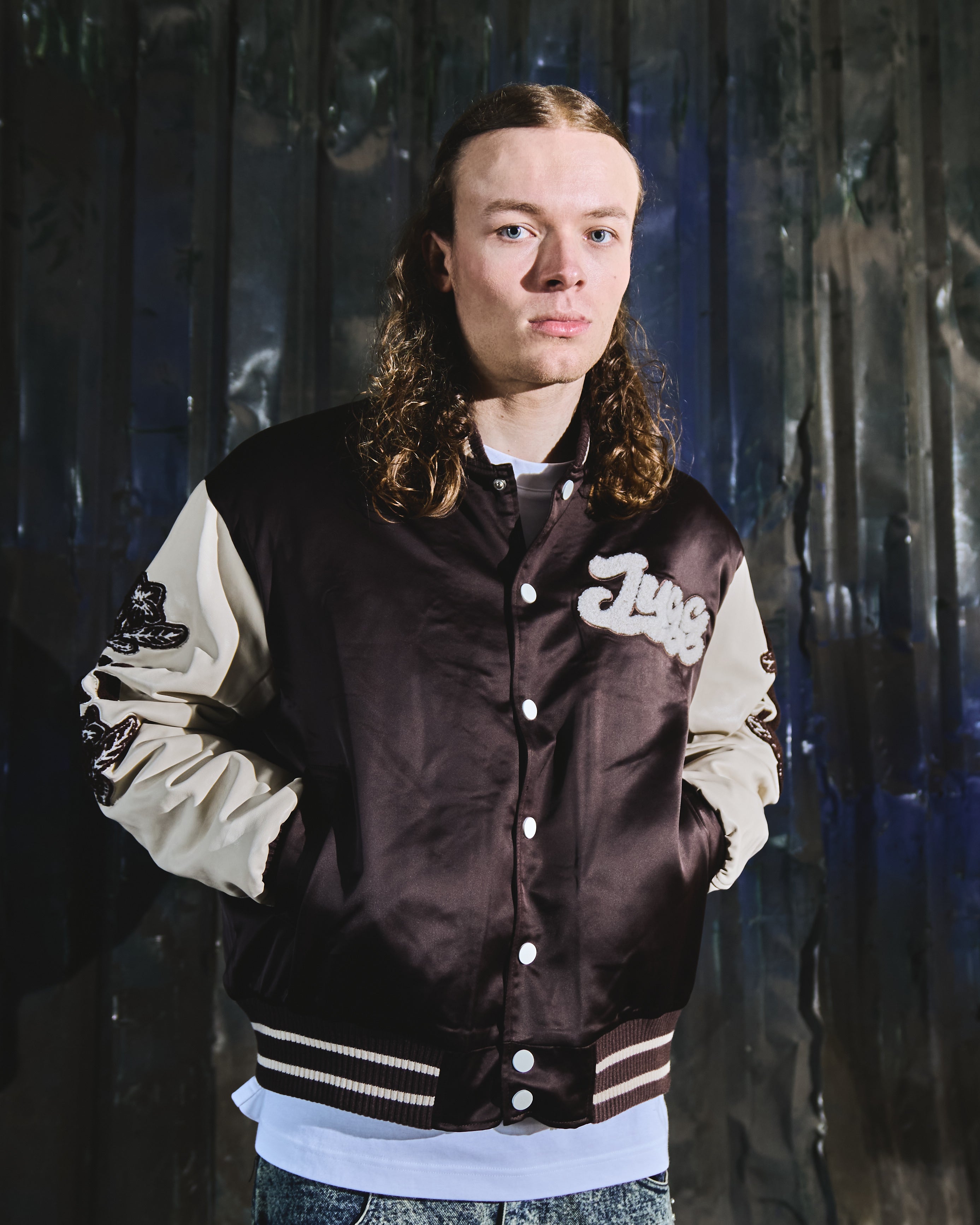 PRE ORDER - JUGGERS LIVE FOREVER VARSITY JACKET - BROWN