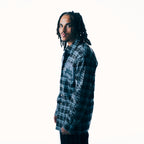 ANARCHY FLANNEL - WATER BLUE & ASH BLACK